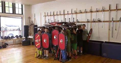 Kids Demonstrate Testudo Formation in Awesome Viral Video