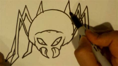 How to Draw a Spider - Halloween Drawings - YouTube