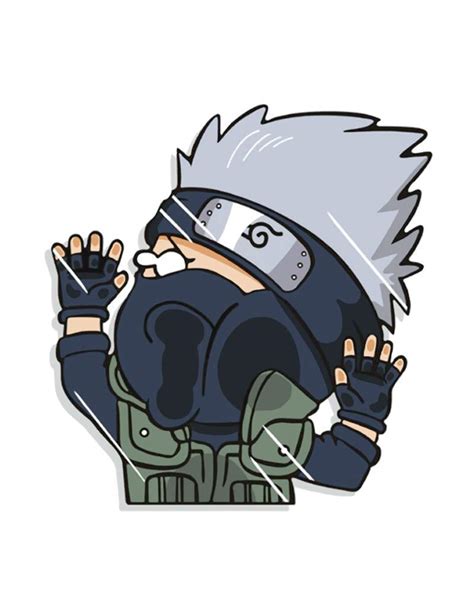 Buy SD Smart-Kakashi Hatake Naruto Funny Hitting Glass Vinyl Decal ...