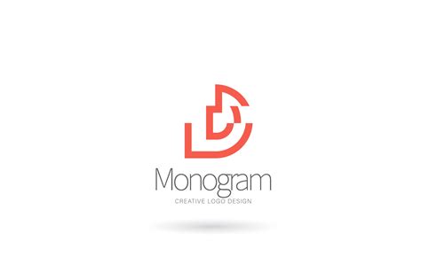 D monogram logo | Creative Market