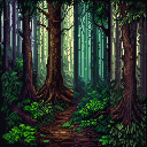 Dark forest Background pack (pixel art) by phraek143