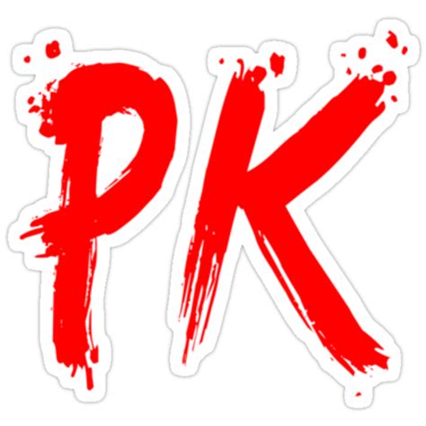 "RED-PK LOGO" Stickers by prawmking | Redbubble