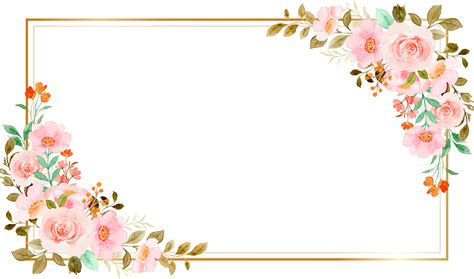 Soft pink floral frame Vector | Floral border design, Floral background ...