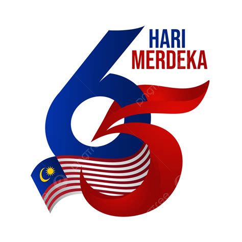 Merdeka Malaysia Vector Art PNG, 65th Year Hari Merdeka Malaysia Logo ...