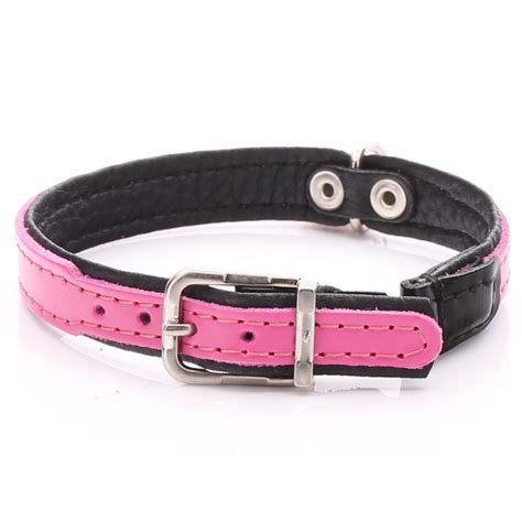 Personalised Pink Leather Cat Collar