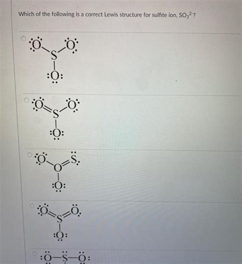 Solved Which of the following is a correct Lewis structure | Chegg.com