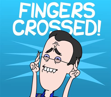 Fingers Crossed Cartoon