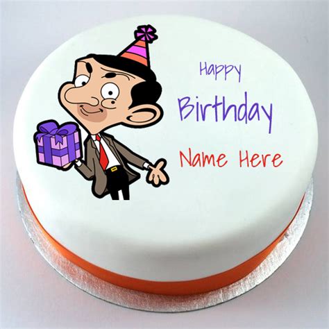 Happy Birthday Mr Bean Funny Cartoon Cake With Name