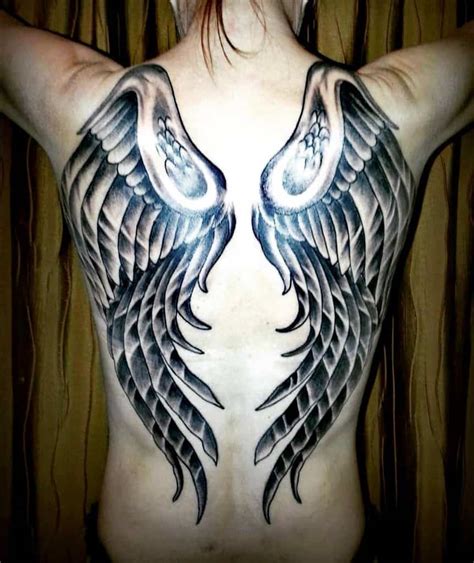 Angel Wings Tattoos On Back For Men