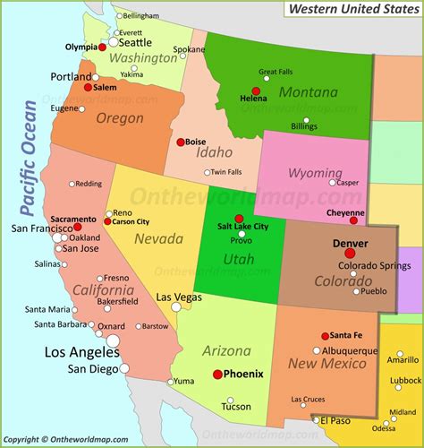 Western States Of Usa Map - California State Map