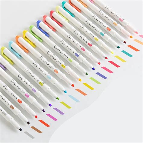 15 Colors- ZEBRA Zebra WKT7 Mildliner Highlighter Drawing Marker Pen ...