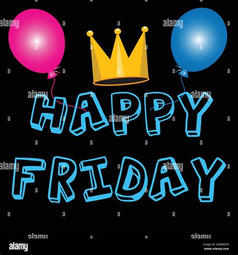 Happy Friday Vector Template. Modern vector template for poster, banner ...