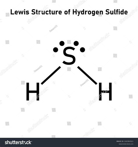 Lewis Structure Hydrogen Sulfide H2s Stock Vector (Royalty Free ...