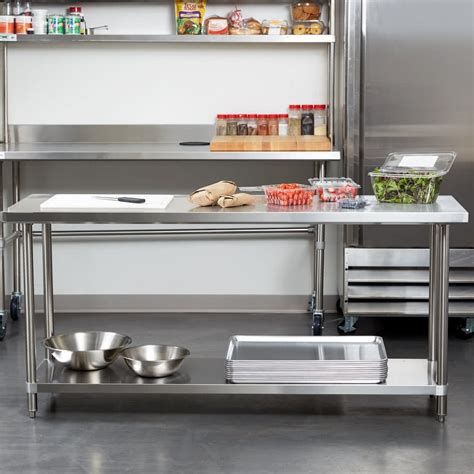 24" x 60" Stainless Steel Work Table With Undershelf in Stainless Steel ...