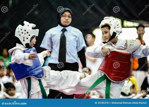 Taekwondo Tournament editorial stock photo. Image of sports - 34785378