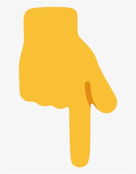 Finger Pointing Emoji Png - Hand Pointing Down Png - 1000x1000 PNG ...