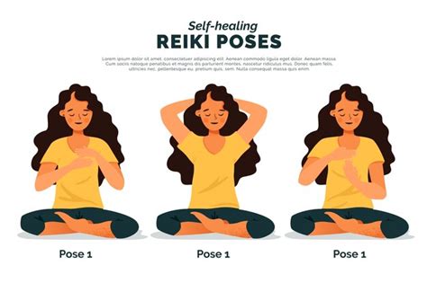 Free Vector | Self-healing reiki poses