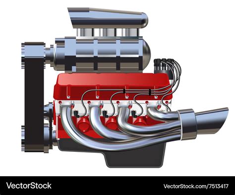 Hot rod engine Royalty Free Vector Image - VectorStock