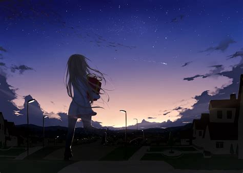 Anime Night Sky Wallpapers - Top Free Anime Night Sky Backgrounds ...