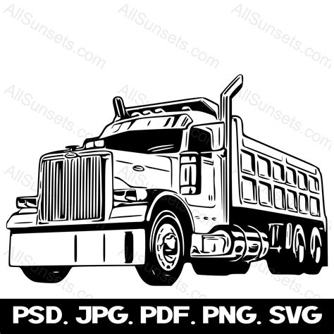 Dump Truck SVG Dirt Tipper Dumping Gravel Hauler Diesel Driver - Etsy ...