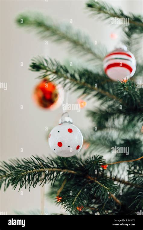 Christmas tree with decorations Stock Photo - Alamy