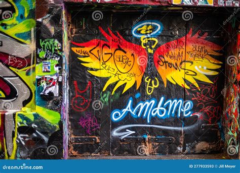 Graffiti Street Art in Melbourne Australia, Victoria Editorial Stock ...