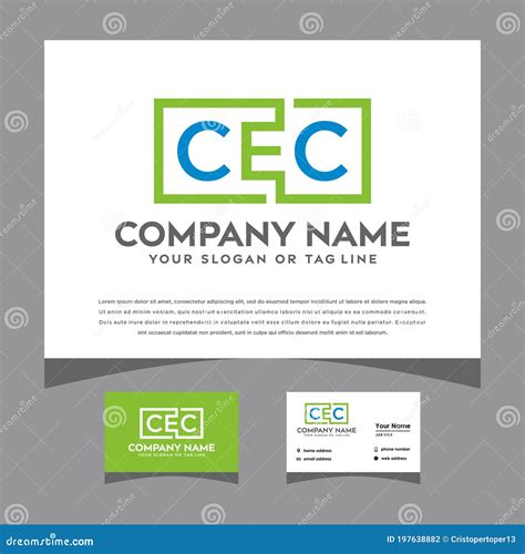 Initial Cec Logo Design for Various Business Vector Stock Vector ...