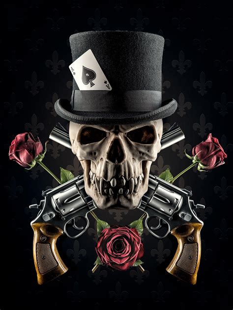 Aggregate more than 55 rose and skull wallpaper super hot - in.cdgdbentre