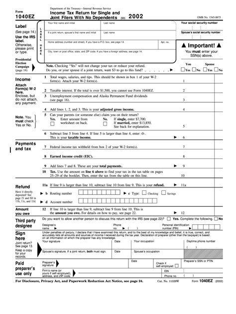 Is There A 1040 Ez Form For 2023 - Printable Forms Free Online