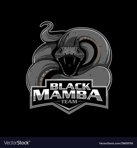 Black mamba insignia Royalty Free Vector Image