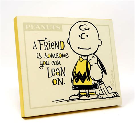 Charlie Brown and Snoopy 'Lean on' Plaque - ShopCollectPeanuts.com