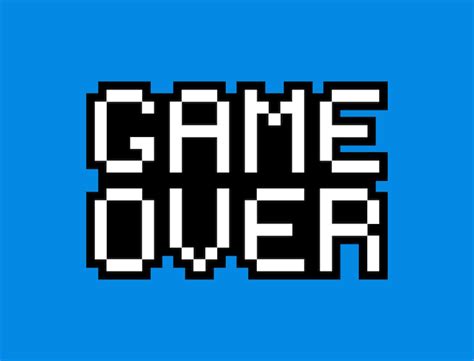 Premium Vector | Game over pixel art design 8bit pixel art design for ...