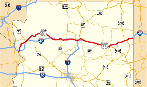 U.s. Route 66 In Arizona - Wikipedia - Route 66 Texas Map | Printable Maps