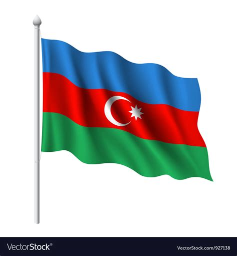 Flag of azerbaijan Royalty Free Vector Image - VectorStock