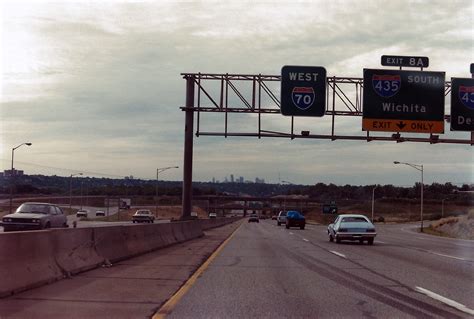 Interstate 70 West at Exits 8A-B, Interstate 435 exits (1987 ...