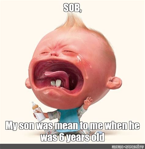 Meme: "SOB, My son was mean to me when he was 6 years old" - All ...