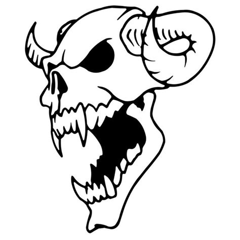 Demon Skull Coloring Pages