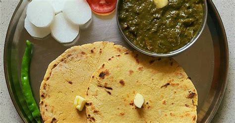 Sarson ka saag Makki ki Roti Recipe by Shradha Nema (foodgazin') - Cookpad