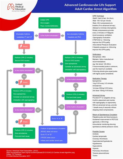 ACLS Algorithms 2020 (Advanced Cardiac Life Support) Basic Life Support ...