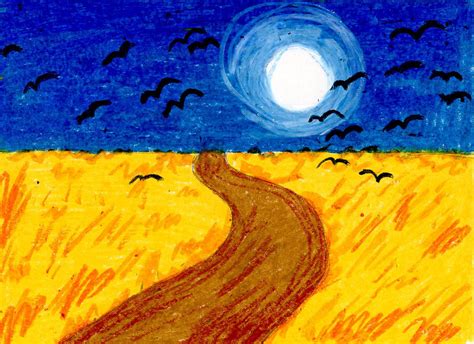 Van Gogh Wheat Field with Crows - Art Projects for Kids