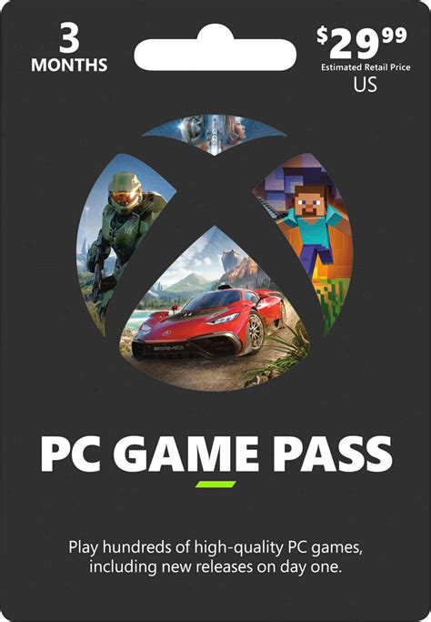 Microsoft PC Game Pass 3-Month Membership Xbox Game Pass PC $29.99 ...