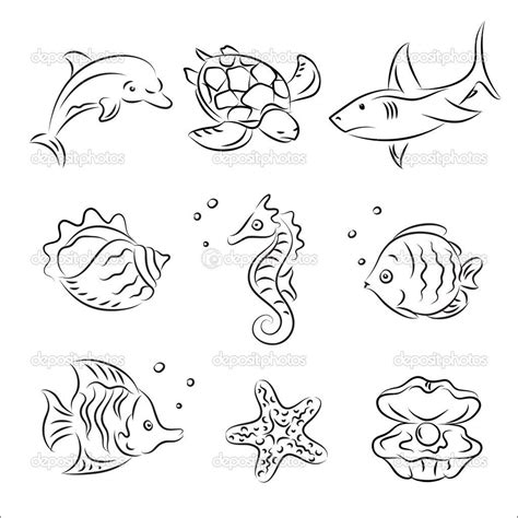 sea life drawing - Google Search Sea Creatures Drawing, Creature ...