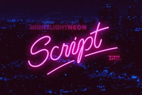 Night Light: The Neon Script Fonts | Sign fonts, Neon signs, Neon signs ...