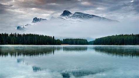 4K Mountain Lake Trees Wallpaper - [3840x2160]