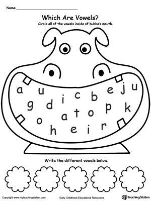 Vowels Worksheet Preschool