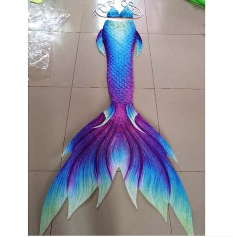 Gently Purple Swimmable Mermaid Tails for Adults Women with Monofin ...