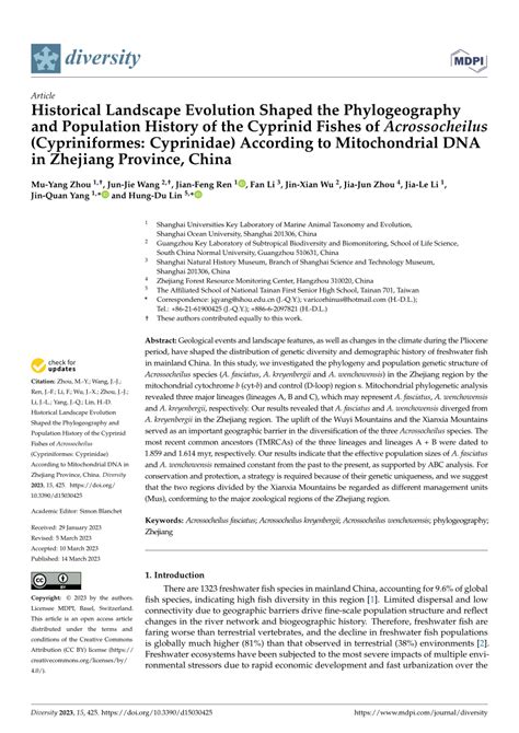 (PDF) Historical Landscape Evolution Shaped the Phylogeography and ...