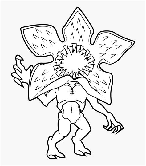 Stranger Things Demogorgon Coloring Page, HD Png Download , Transparent ...