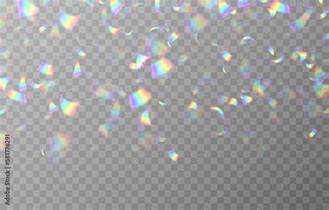 Vector holographic confetti on an isolated transparent background ...