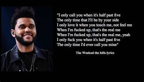 The Weeknd Songs Lyrics